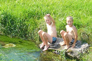 Erfrischende Abkühlung an heißen Sommertagen